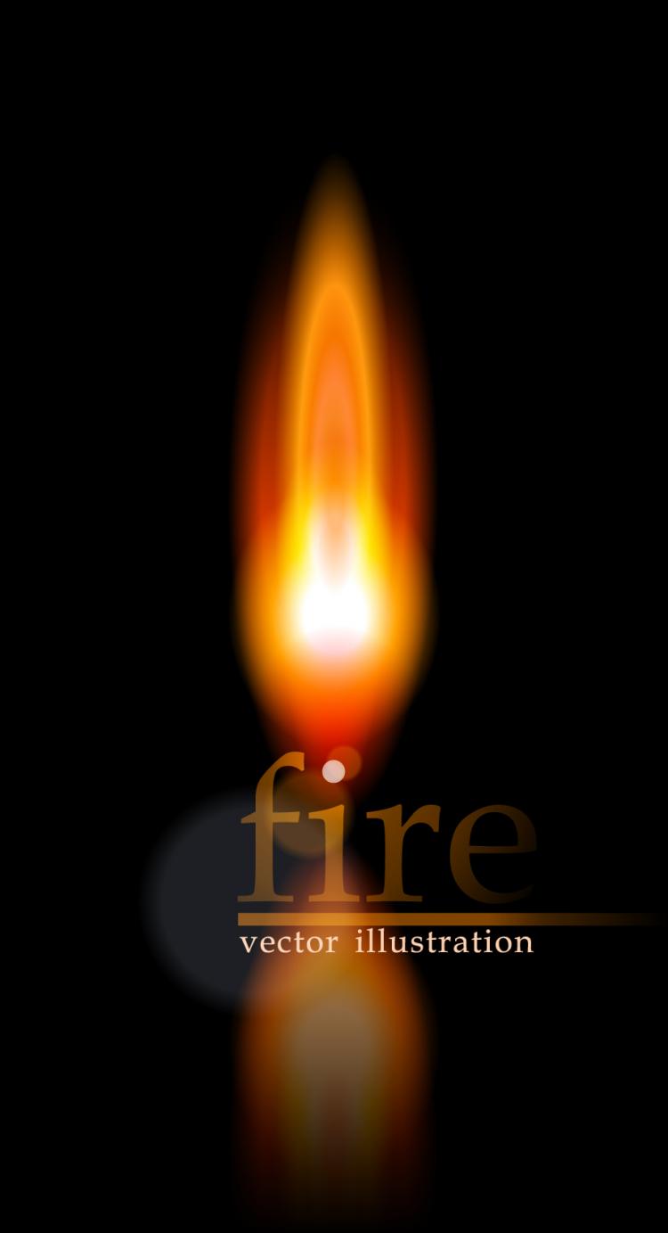 free vector Beautiful flame vector